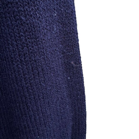 Dino Milano Vintage Italian Mens Navy Light Blue Knit Crew Neck Ski Sweater M - Picture 3 of 7